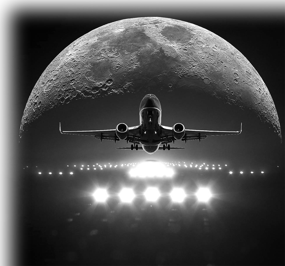 Plane over earth